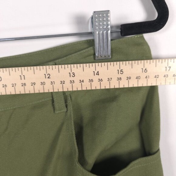 NWT STEVE MADDEN Mid Rise Cargo Pants Jeans Wide Leg Burnt Olive DO33145F MEDIUM - Picture 7 of 12